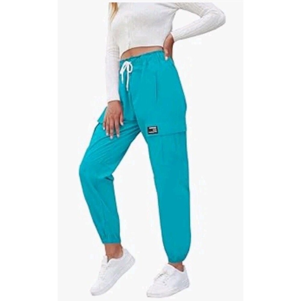 Sangtree Jog Jogging Pocket Utility Pants Lake Blue Womens SIZE XLβ